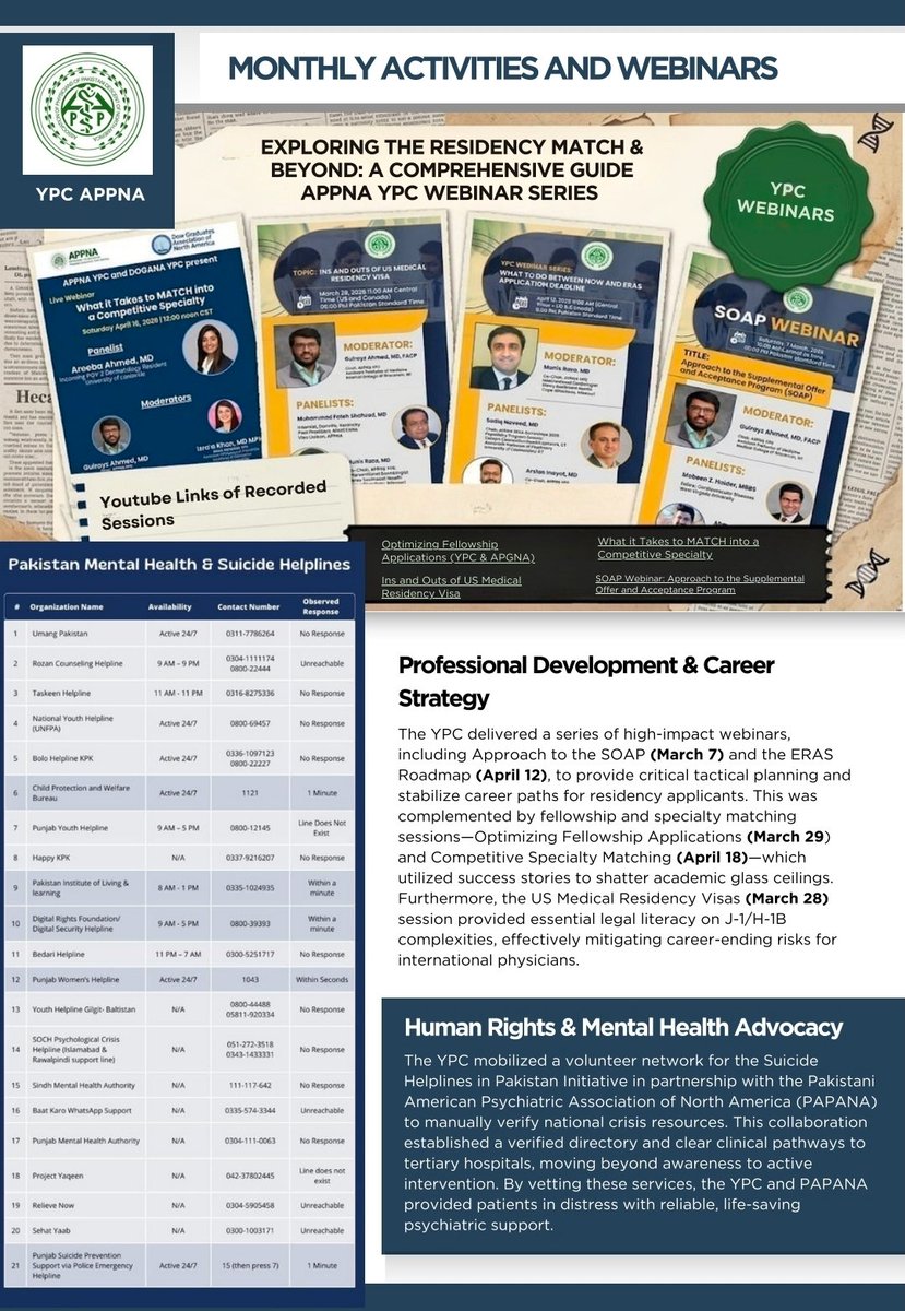 appnaypc's tweet photo. Excited to share the very first @APPNA  YPC Newsletter highlighting our recent initiatives, upcoming webinars/events, residency guidance, and member achievements.

Huge thanks to our dedicated volunteers who made this possible. 

A request to Read &amp; Share!

#APPNAYPC #Match2027 https://t.co/gAhdNom3eb