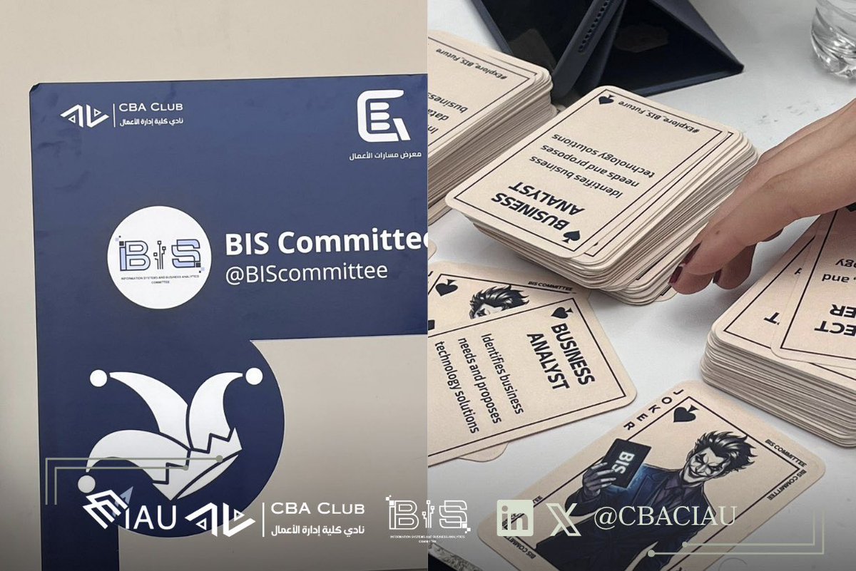 BIScommittee's tweet photo. برعاية نائب رئيس الجامعة للشؤون الأكاديمية د.عبدالله المهيدب تشرفنا بالمشاركة في معرض مسارات الأعمال ، من خلال بوث استعرضنا خلاله دور تخصص نظم المعلومات وتحليل الأعمال في الربط بين التقنية والأعمال، وتحويل البيانات إلى رؤى تدعم اتخاذ القرار وتفتح آفاقا مهنية واعدة

#CBA_COMMUNITY https://t.co/mCgCpqVect