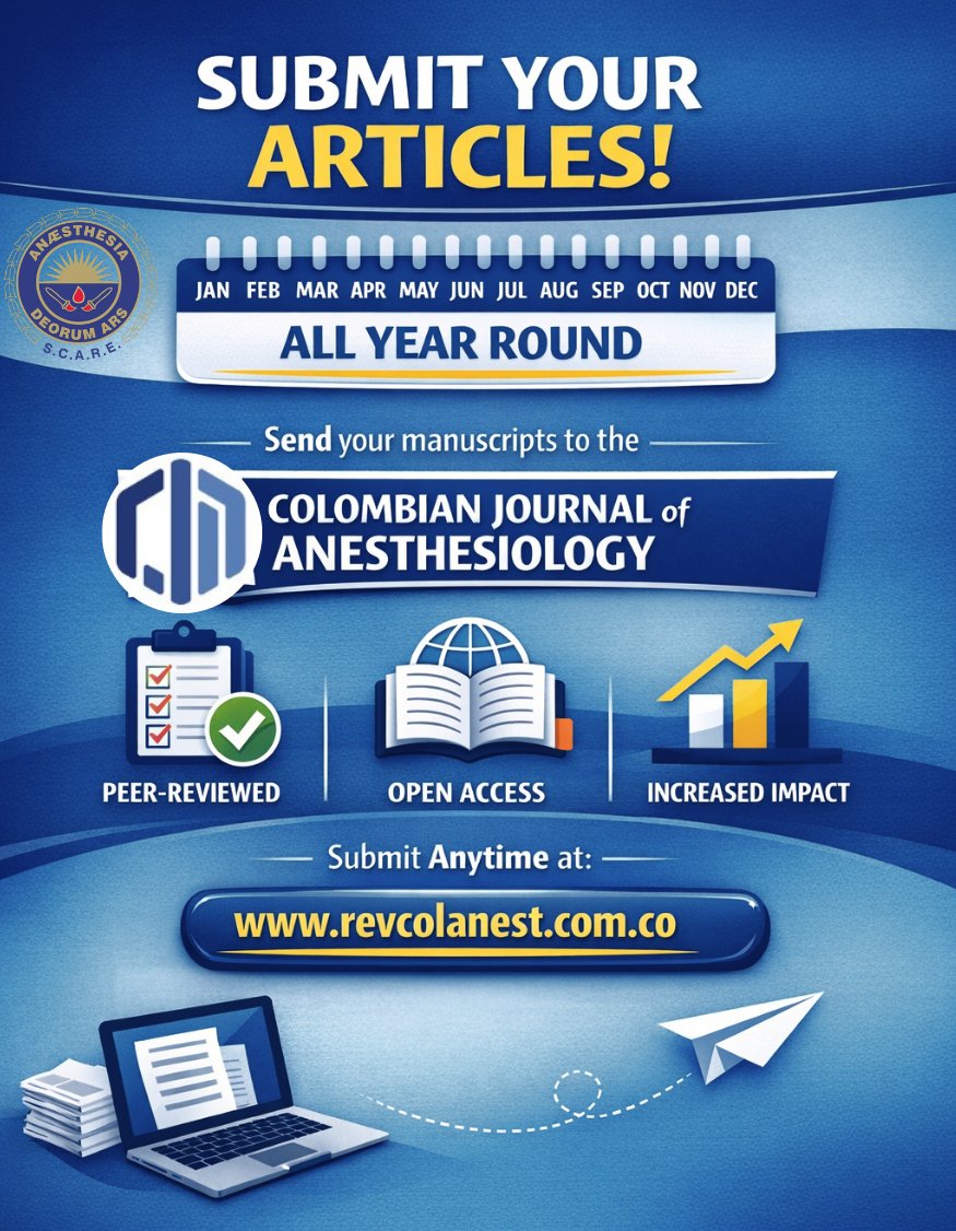 Colombian Journal of Anesthesiology - CJA tweet media