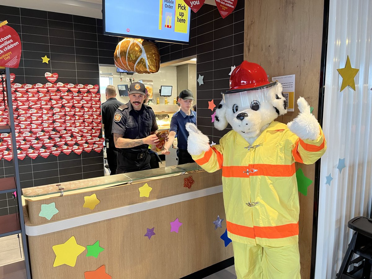STCFireServices's tweet photo. @STCFireServices was happy to be out in the community Wednesday as part of McHappy Day. Thank you for the invite @McDonaldsCa @St_Catharines @firefighters_st https://t.co/hLPFj7a0Ex