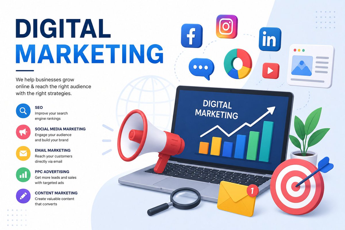 aleya52390's tweet photo. 🚀 Grow Your Business with Digital Marketing! 
📩 Inbox now for details.
#DigitalMarketing #SEO #SocialMediaMarketing #FacebookAds #InstagramAds #EmailMarketing #ContentMarketing #PPCAdvertising #OnlineBusiness #BusinessGrowth #MarketingStrategy #LeadGeneration #BrandAwareness https://t.co/hHOXhEKnhj