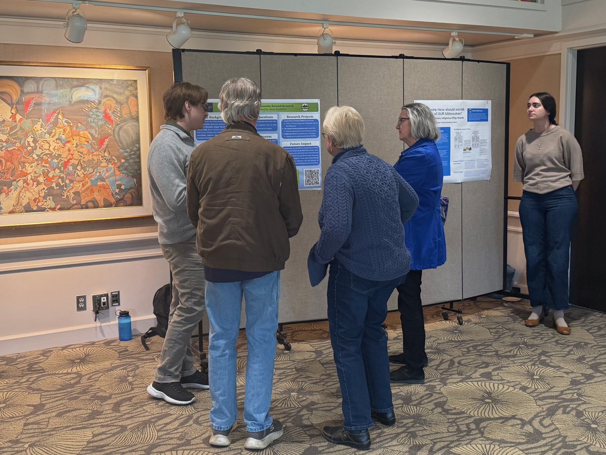 MUEducation's tweet photo. On Tuesday, we gathered for our Spring 2026 Educational Studies + MKE Roots Showcase. Students presented posters about their engaged internships at various sites around Milwaukee. https://t.co/7CEARVNKU2