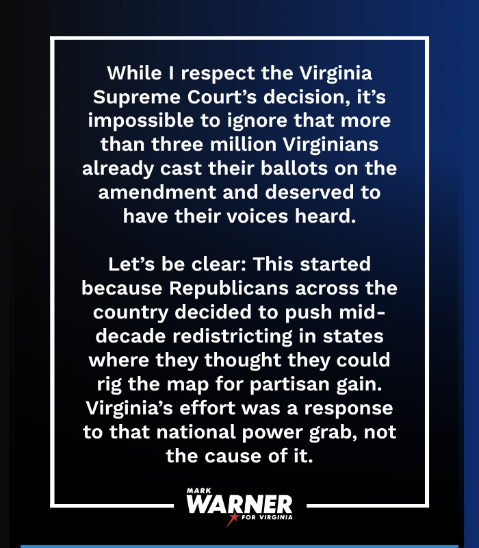 Mark Warner HQ tweet media