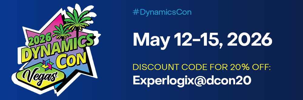 experlogix's tweet photo. Where community thrives and ideas ignite ✨ We’re excited to be heading to #DynamicsCon 2026 next week in Las Vegas!

📅 May 12–15
📍 Booth #113
Come say hi and see what we’re working on 👇
https://t.co/U1cI6Q8O1h

🎟️ 20% off: Experlogix@dcon20 https://t.co/V2U3h4DAtW