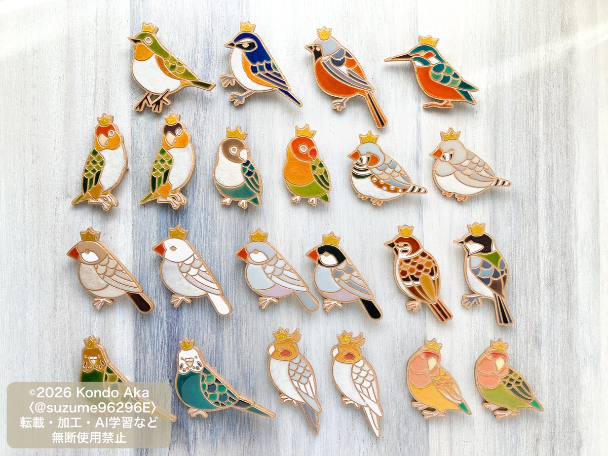 suzume96296E's tweet photo. 【 #デザフェス63リポスト】
🎨両日出展
🎨出展名／近藤朱
🎨ブース番号／C157

スズメ中心野鳥と文鳥やインコもいます！ことりバッジや刺繍ブローチも予定！

ラインナップ
⚫︎透明水彩ミニ原画
⚫︎画集
⚫︎ポストカード、シール・マステ、ポチ袋ほか
⚫︎刺繍ブローチ・刺繍キット

@designfesta https://t.co/vuVqkwHqOo