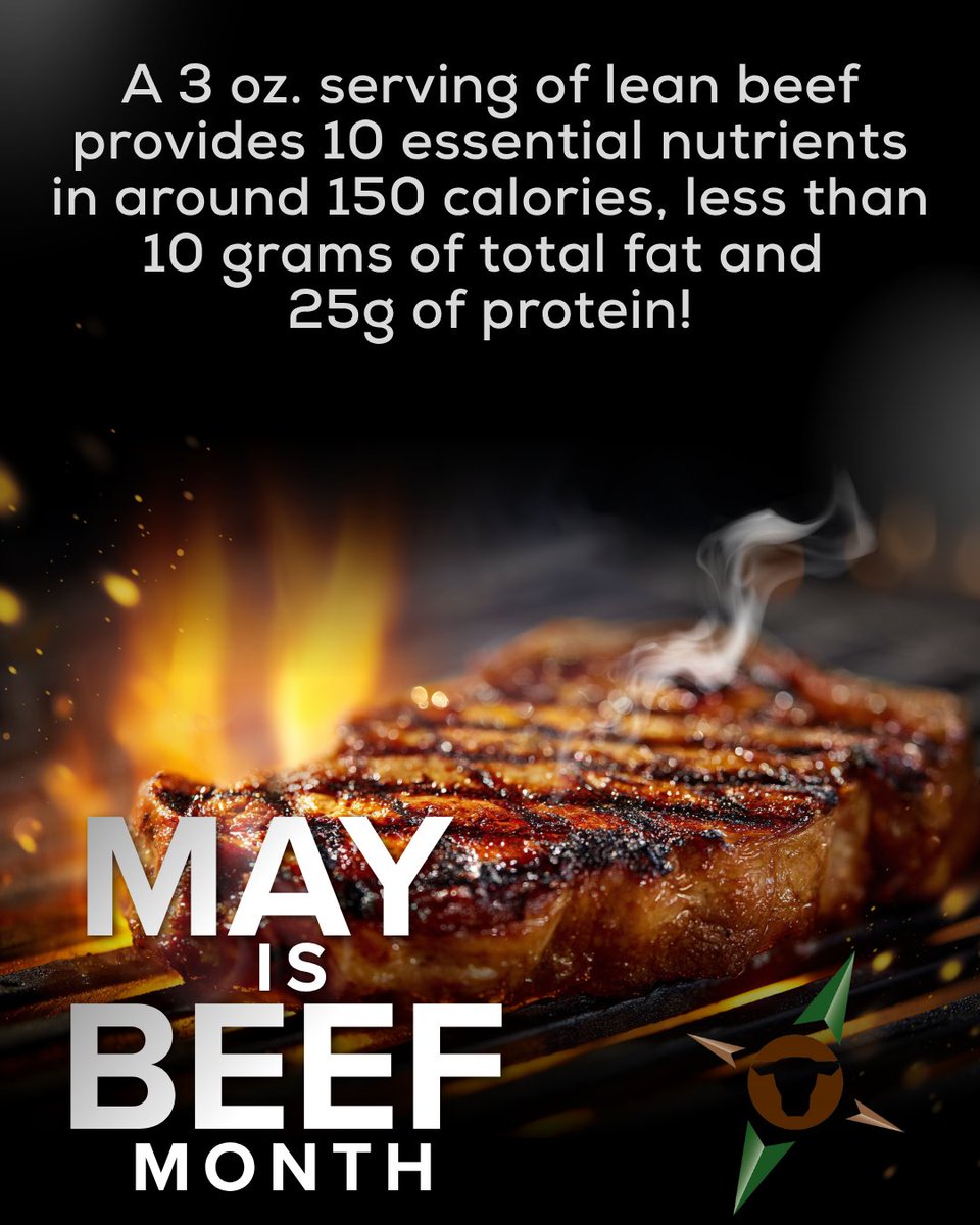 compassagsol's tweet photo. 🥩  May is Beef Month! Beef production is more than an industry — it’s a commitment to stewardship, animal care, &amp; feeding families across our communities and beyond.  We’re proud to work alongside you every day, helping manage risk and support the future of the beef industry. https://t.co/W96jIALu4e