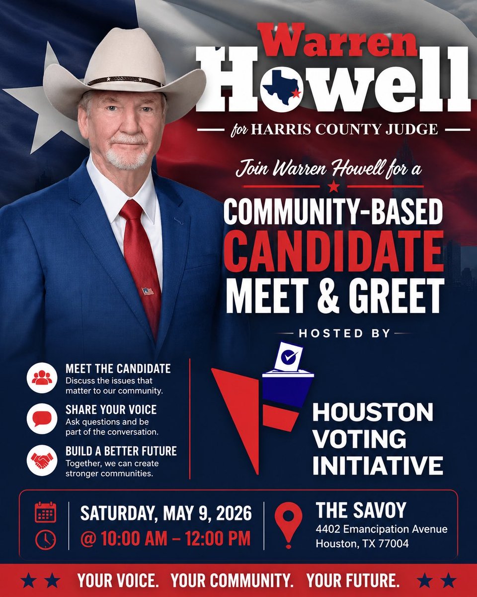 Warren Howell, Republican for Harris County Judge tweet media