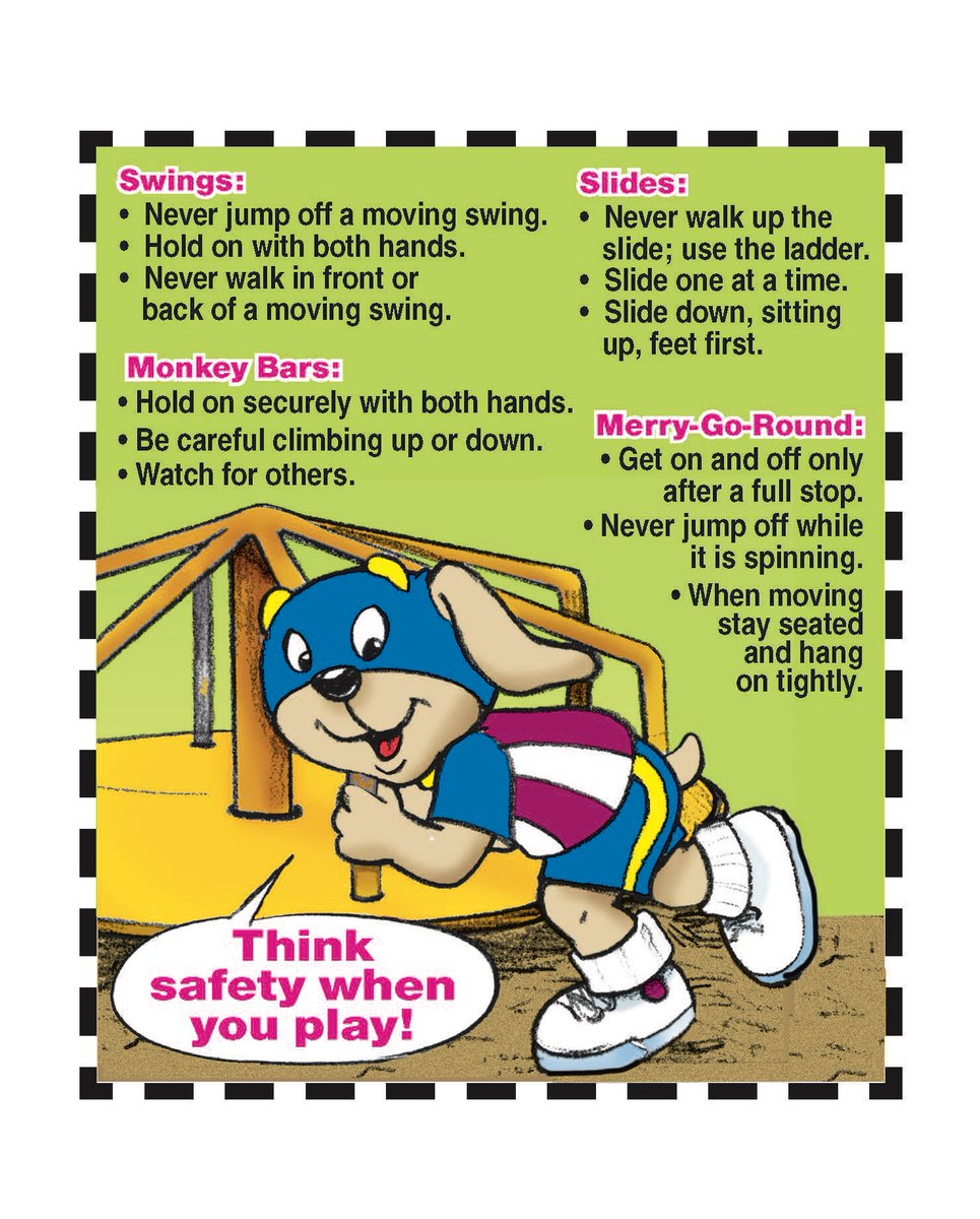 Safetypup's tweet photo. Hi everybody, it’s me, Safetypup®! Now that the weather is warmer, we need to get going in the right direction; and follow the playground safety rules! #Safetypup #PlaygroundRules https://t.co/IHEZyj3aHg