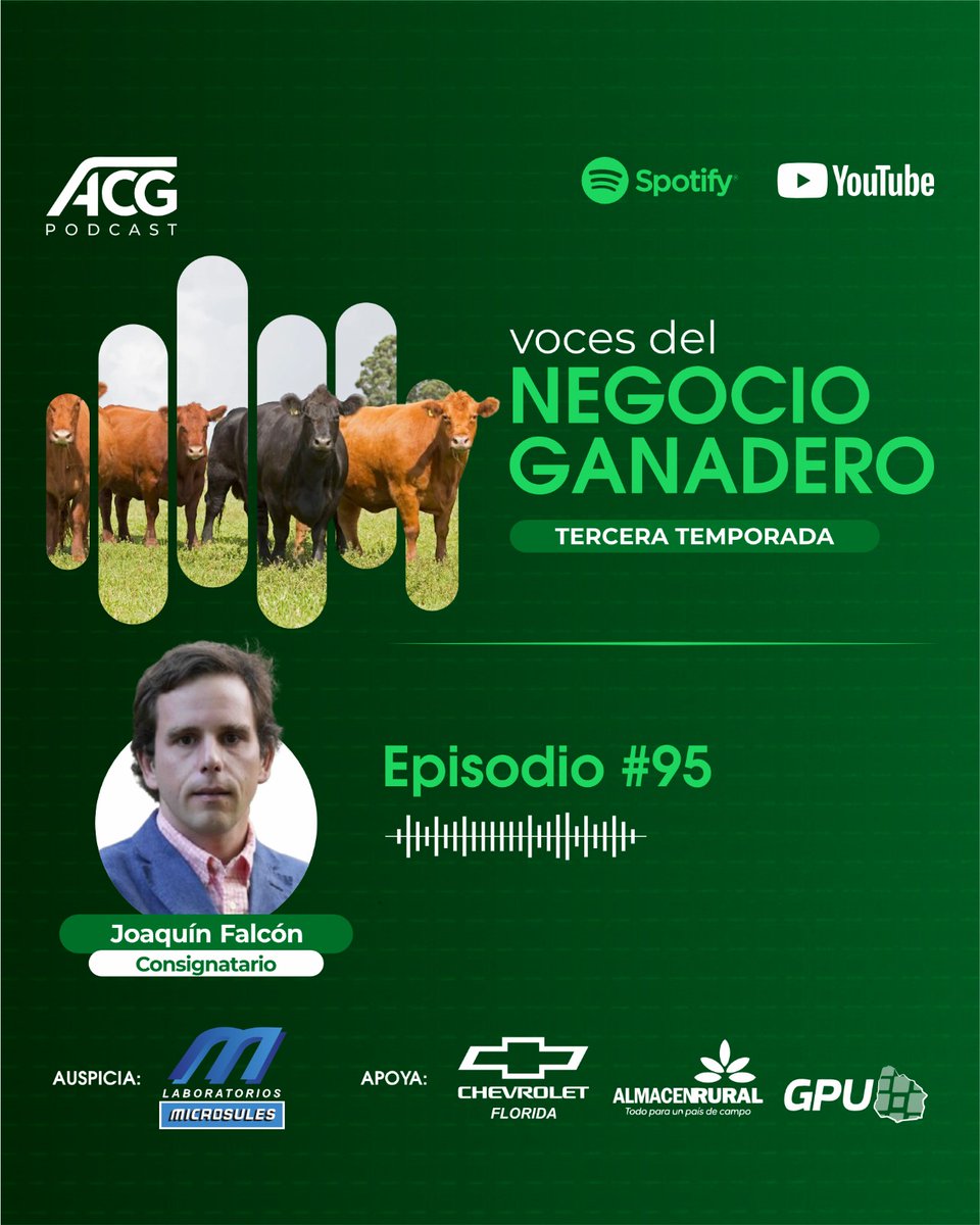 consignatarios1's tweet photo. Ya está disponible el episodio #95 de ACG Podcast, Voces del negocio ganadero. En esta oportunidad conversamos con el expresidente de ACG Joaquín Falcón.
👉 https://t.co/1lN4Xc98C3 https://t.co/BUYvwCR9eN
