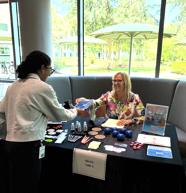 UFHSCL's tweet photo. The Wertheim UF Scripps Library staff shared information about library services and resources at our Health &amp; Wellness Fair earlier this week. @uflib @ufscripps #scrippsspotlight https://t.co/Agct6rUY9G