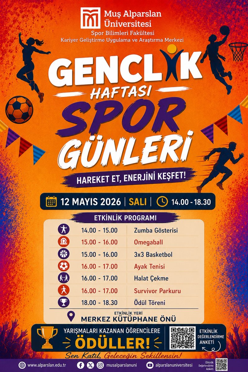 musalparslanuni's tweet photo. Gençlik Haftası Başlıyor! 📢

Etkinlik takvimi için kaydırınız ➡️ https://t.co/T2M6RDKtKM