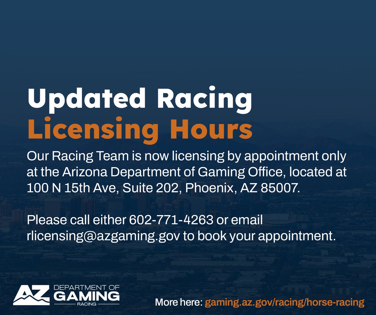 Arizona Department of Gaming tweet media