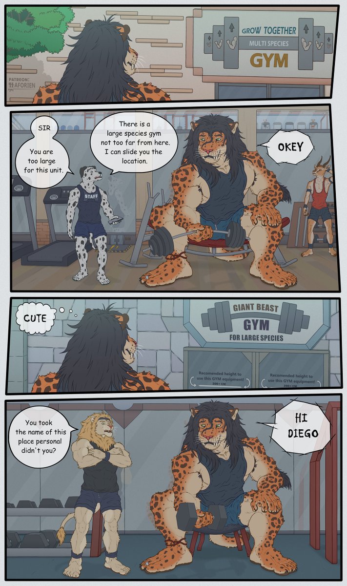 Haforien's tweet photo. Daily Oversized Jaguar #25 
Finding new gym

 "It's hard to be fit"
For Haforien it is hard to fit~ https://t.co/nbXizsrM5L