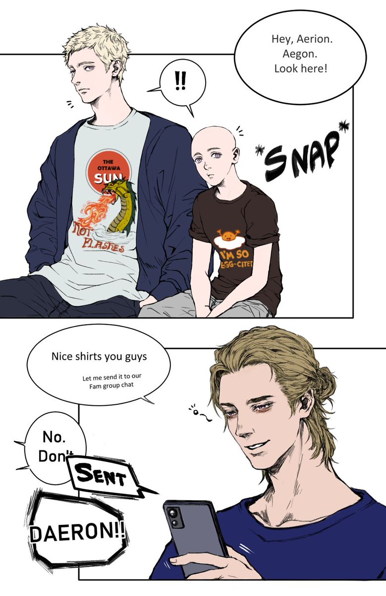 Modern AU with them again💁♂️this time inspired by Finn's and Dexter's shirts #akotsk