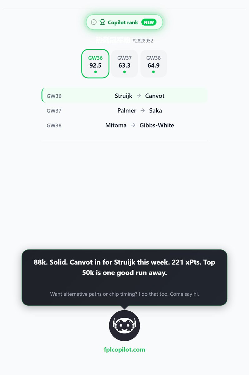 FPL Copilot tweet media