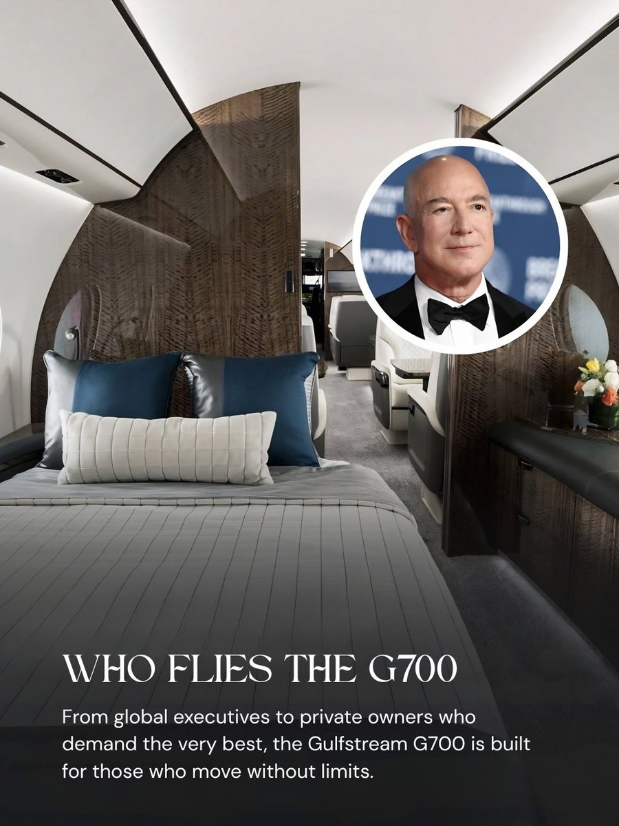 Jetswave's tweet photo. Gulfstream G700, redefining private aviation.

Designed for long-range performance, spacious comfort, and complete privacy, it turns global travel into a seamless experience.

From business destinations to luxury escapes, every journey feels faster, calmer, and more refined.

Request your next private aviation experience through our website.

Beyond travel, this is movement without limits.✈️ 

#gulfstreamg700 #privateaviation #luxurytravel #privatejet #executivetravel