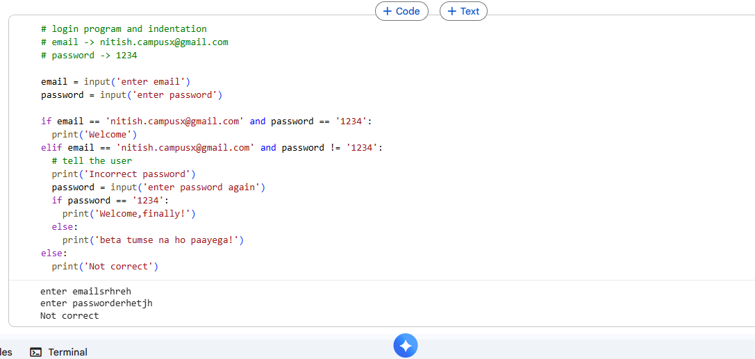 AnuragSaini03's tweet photo. Day 47 of #100DaysOfCode ๐
Learned if-else statements in Python ๐
Built code for 3-digit sum & login system ๐ป
Practicing logic building step by step ๐
#Python #Day47 #AIML #CodingJourney https://t.co/YtJWqzoud3