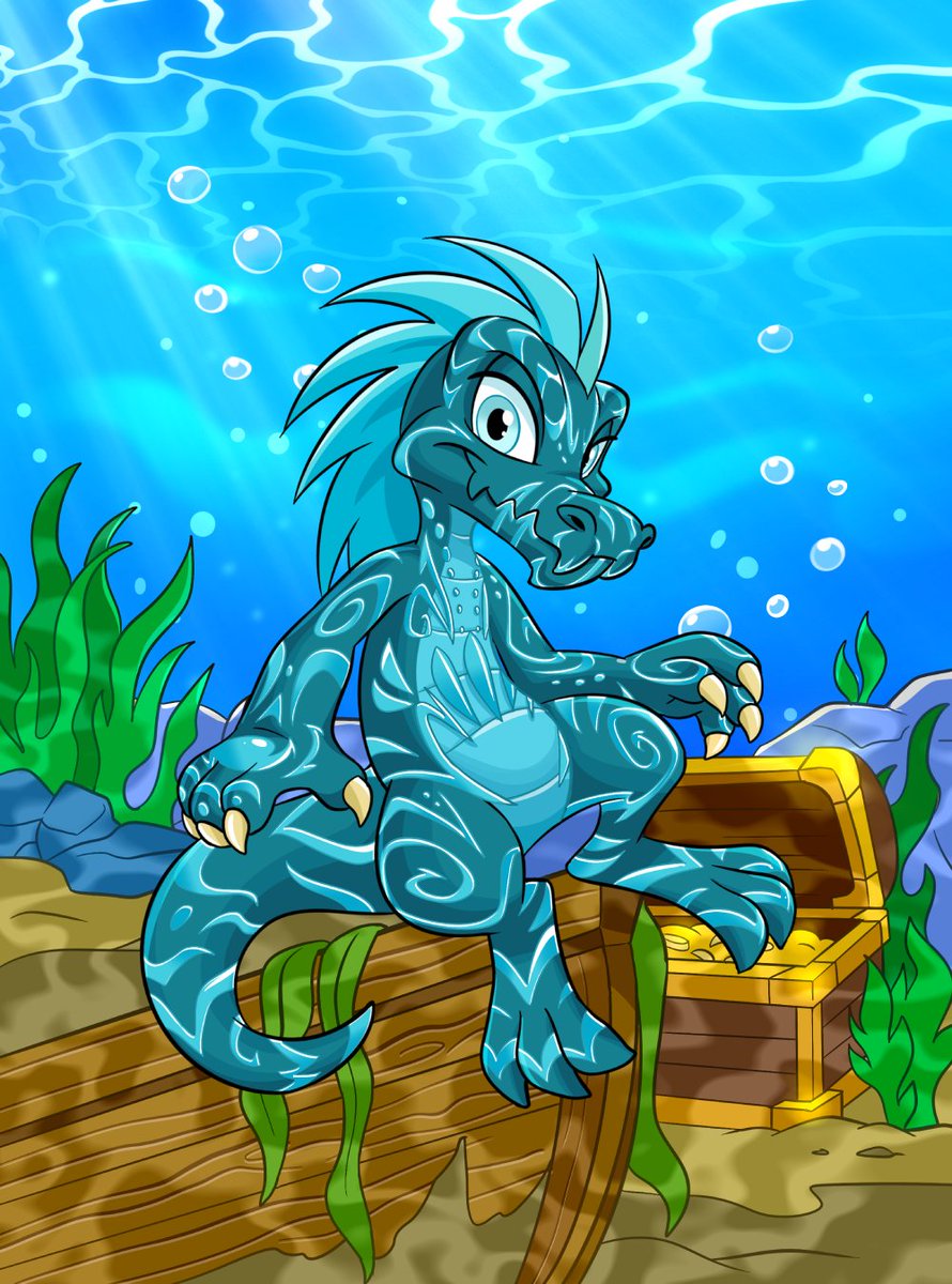 tud_boat's tweet photo. Thankful for the opportunity to illustrate the Maractite pets for The Curse of Maraqua TCG expansion! The patterns on these pets were challenging but I feel they turned out super pretty. Can't wait for this release! #neopets https://t.co/G07PsLknKf