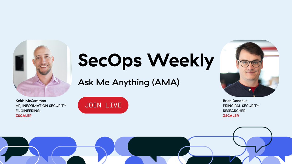 redcanary's tweet photo. No scripts. Just security. 🎙️

Catch Keith McCammon and Brian Donohue on SecOps Weekly for a live AMA on Tuesday, May 12. They’re breaking down the latest hot topics and taking your questions live.

Bring your questions and join the conversation! https://t.co/2SaXv0qpQa https://t.co/04Frh7NWJJ