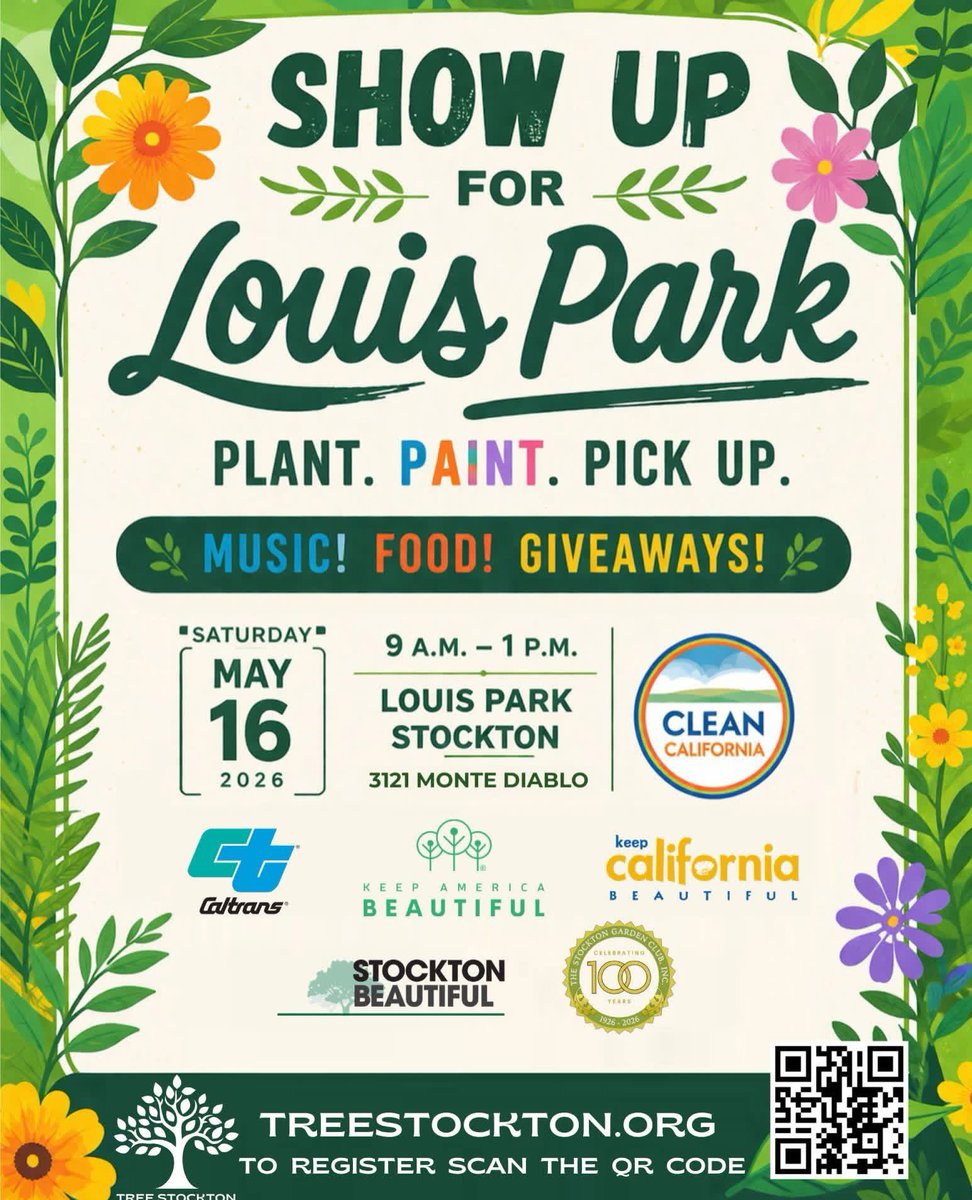 MistahMiguel's tweet photo. Got a few hours this Sat, May 16? Come volunteer with Tree Stockton at Louis Park! 🌳
Plant trees &amp; native plants, remove invasives, paint, and win prizes. Great way to help the community and meet good people.
⏰ 9AM–1PM at 3121 Monte Diablo Ave
Sign up: https://t.co/JRlPVuNFnh https://t.co/Fb9HB9Nq6T