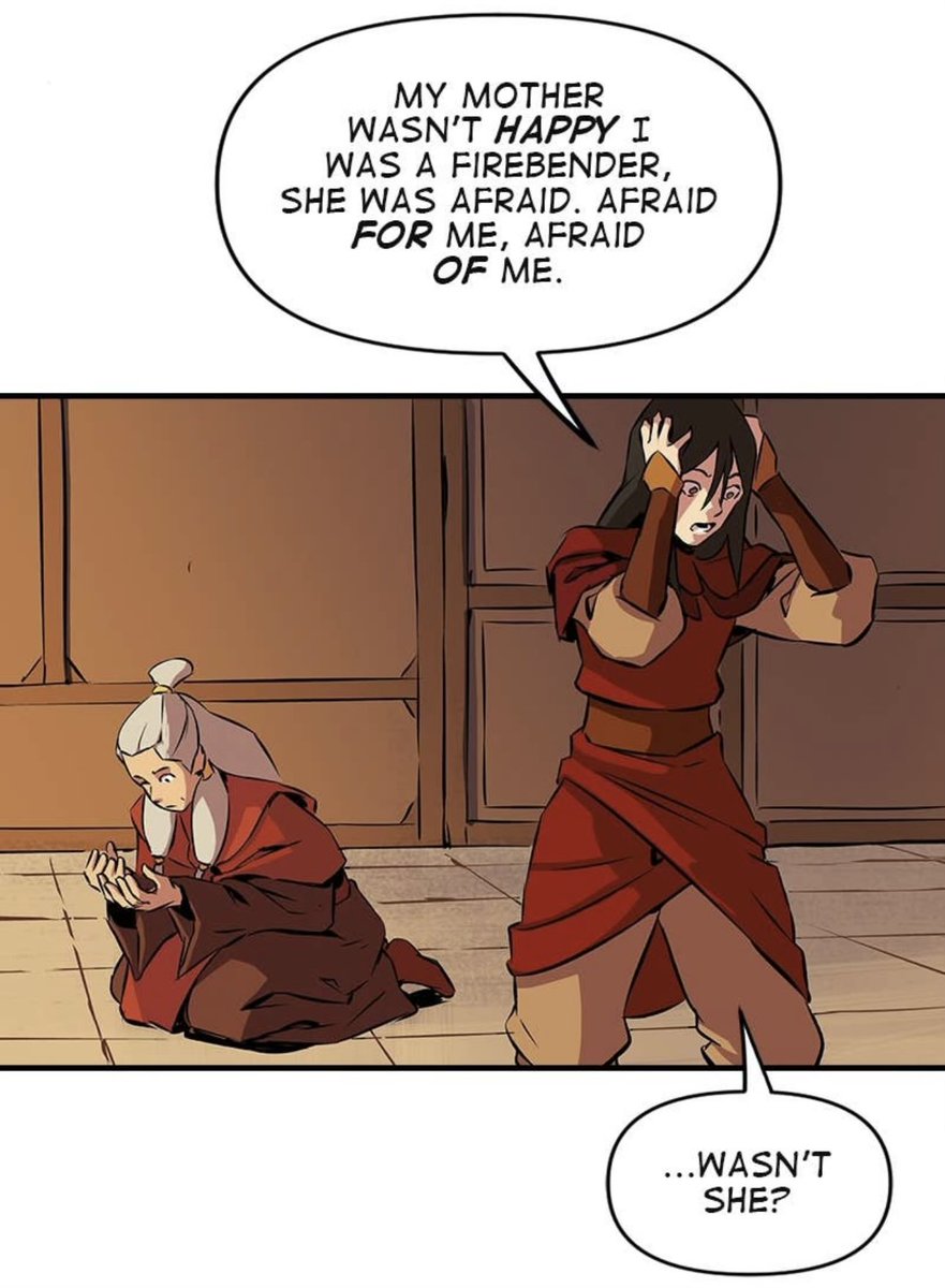 the fact that azula was able to pick up on her mother’s emotions…i wonder how many times she rethought abt that day…