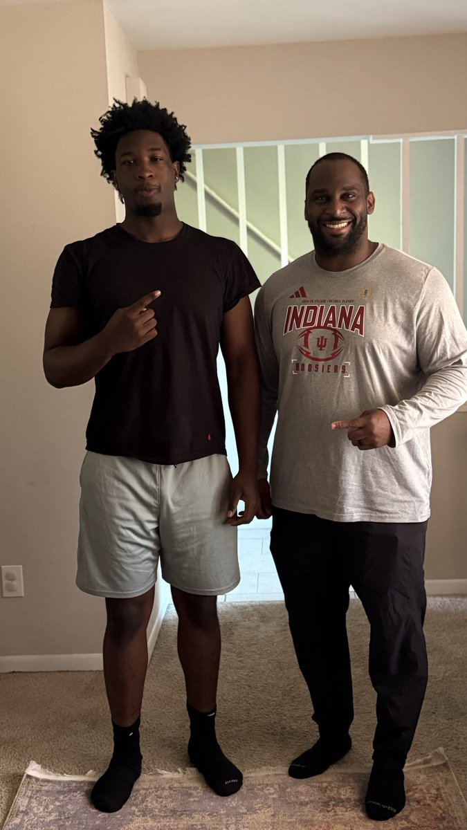 MylesS98's tweet photo. Great visit from @IndianaFootball appreciate you coming by to see me! @coach_buddha https://t.co/IZoWZ0NWJf