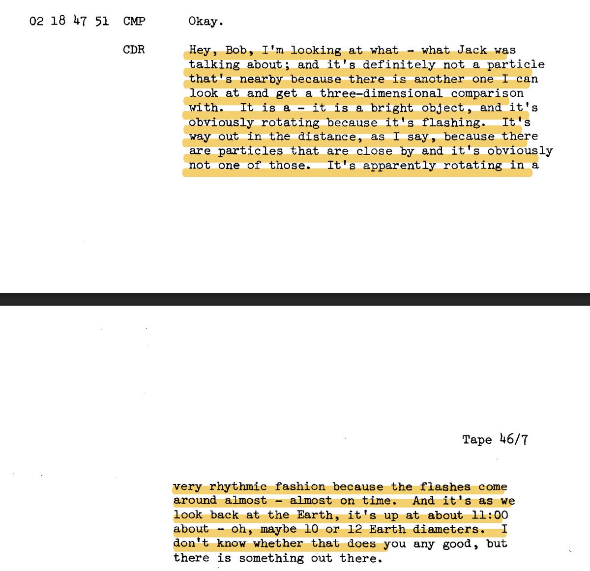 left: shocking Apollo 17 audio transcript 
