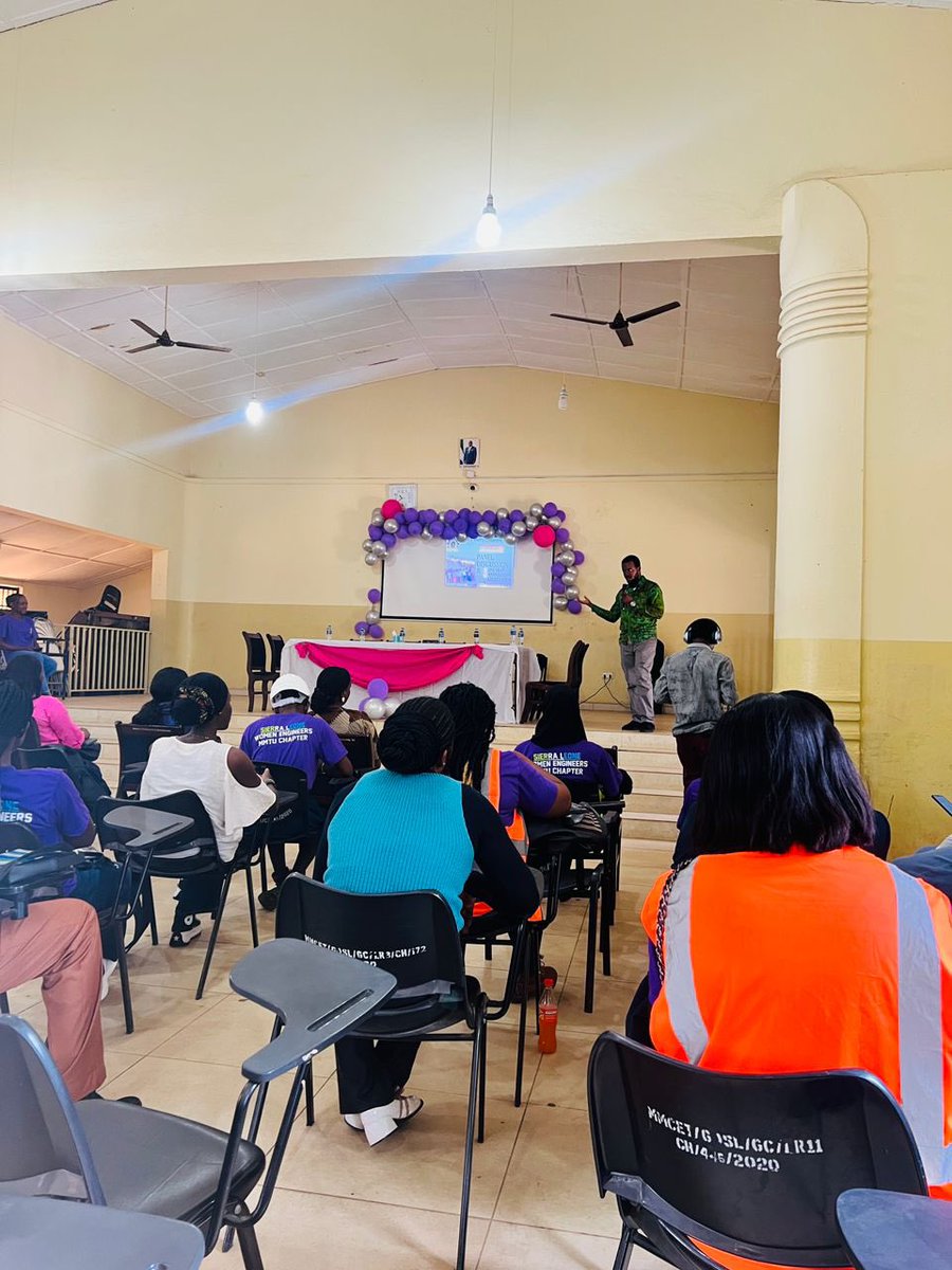 SLWE_FBCChapter's tweet photo. The SLWE MMTU Chapter organized a panel discussion and in a celebration of their One year Anniversary at the Milton Margai Campus. The event brought together experts to discuss “Shaping Future As Female Engineers”, engaging students and faculty in a meaningful dialogue.  #slwefbc https://t.co/O95LaND3Rd