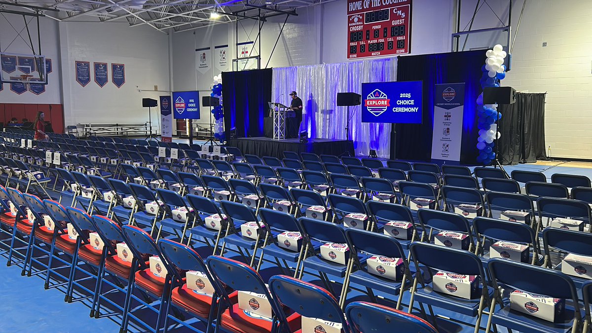 CrosbyMiddle's tweet photo. Explore Pathway Choice Ceremony about to go live. https://t.co/8SBcEBA5Ri