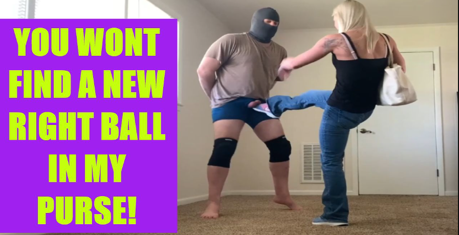Ali45604634496's tweet photo. If he tries to steal your purse, bust his nuts so hard he cant even breathe. Then take your time walking away while he cries and holds his swollen baby makers .) Women's self defense made easy! New video out now info in bio.
#ballbusting
#cbt https://t.co/vsuJh9AMrg