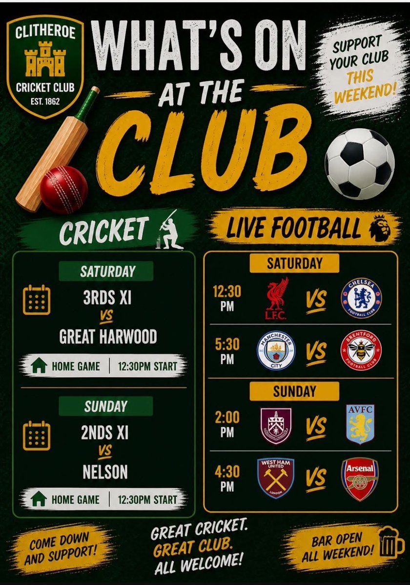 Clitheroe Cricket Club 💚💛 tweet media