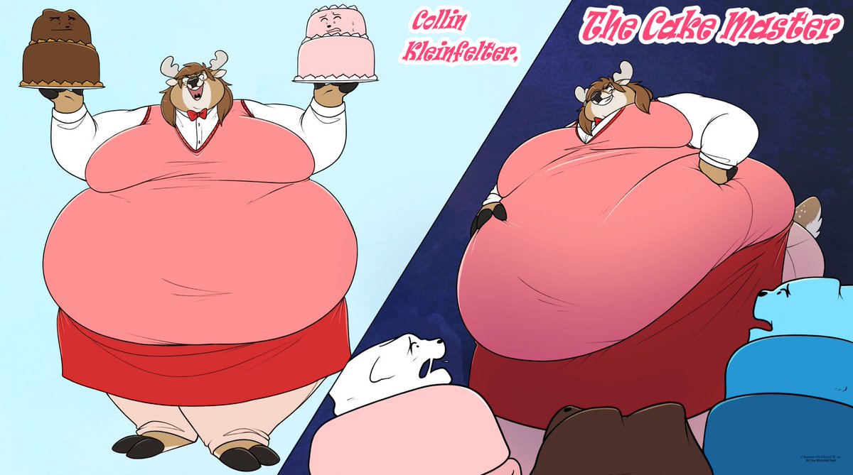 JFieracreator's tweet photo. Happy fatfur Friday, let’s celebrate with some “normal” cake made by Collin Kleinfelter AKA: The cake master 🎂

(Who can TF furs into cakes~🍰)

🦌 @JFieracreator 
🎨 MonsterTeef 

#fatfur | #furryart | #furry | #deer https://t.co/8ORDpcOegZ