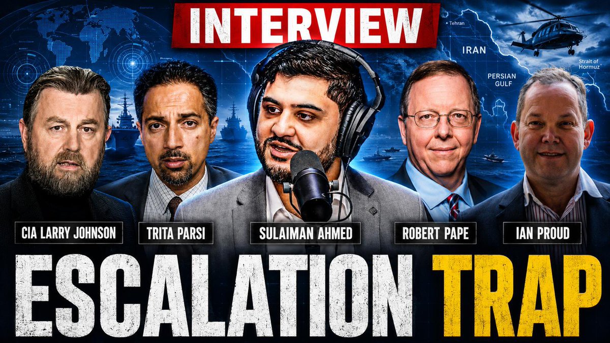 HUGE SHOW TODAY

✅ Professor Robert Pape
✅ Trita Parsi
✅ Ex British Diplomat Ian Proud
✅ Ex CIA Larry Johnson

2PM ET / 11AM PST / 7PM UK / 9.30PM IRAN

LIVE ON PLATFORMS 

youtube.com/live/dobkfwlmY…