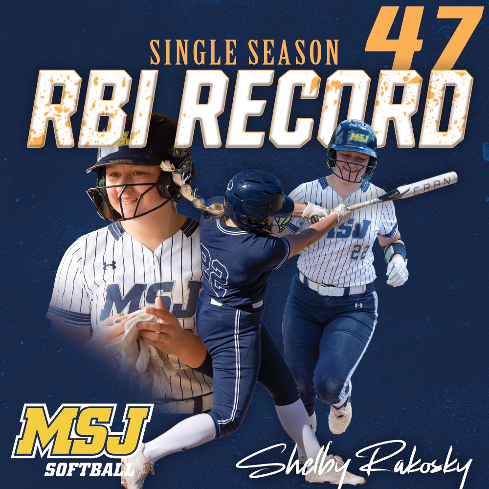 MSJ_Lions's tweet photo. Shelby Rakosky with the bases clearing double in the top of the fifth inning, with the swing she sets a new program record for hits in a season with 71, and breaks her own school record with her 47th RBI of the season!

Lions lead 9-3! https://t.co/Paz64DolNJ