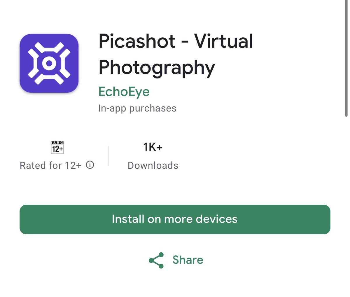 echoeyecodes's tweet photo. picashot crossed 1k downloads on android 🥳 https://t.co/XBVBEIaEWH