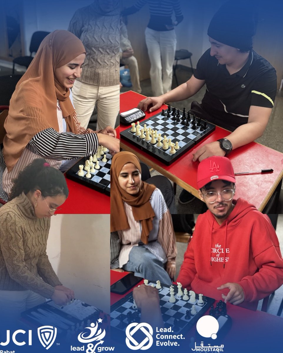 JCI_RABAT_'s tweet photo. Retour sur une initiation aux échecs ♟️✨
Un moment enrichissant pour développer réflexion, stratégie et concentration chez les jeunes. Merci à MOUSTAQIL, Aymane &amp; Israe Bouizgar 🙌

#JCIRabat #Echecs #Jeunesse #Leadership https://t.co/lFHcumtz2v