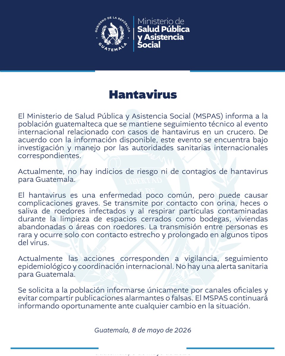 Ministerio de Salud Pública y Asistencia Social tweet media