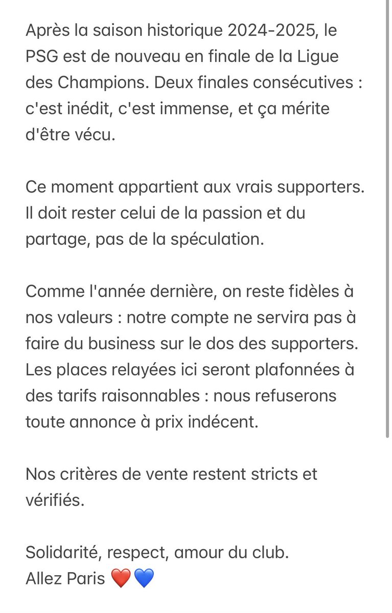 Places PSG tweet media