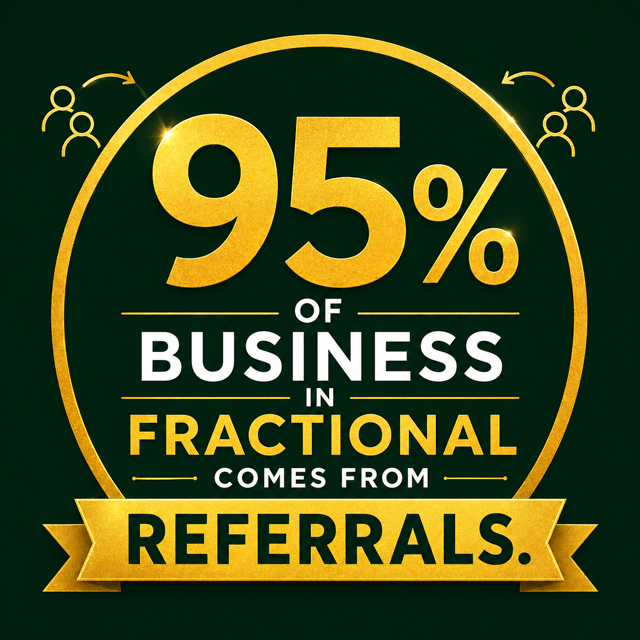 Fractional_John's tweet photo. 95% of the business comes from referrals.

Not networking.

Not pitching.

Not selling.

Referrals come from a small circle of people who trust your work and know exactly what you do.

That’s why generic doesn’t spread. Specific does.

👉 https://t.co/2OEMBW3jgt https://t.co/TTlvZItzHS