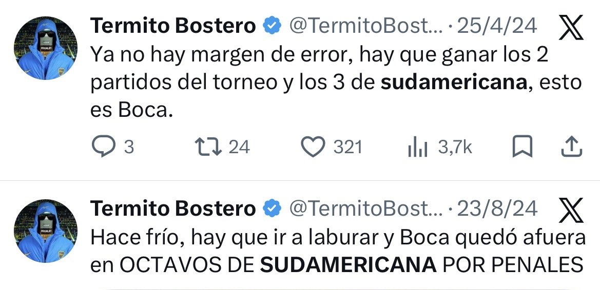 "Ya no hay margen de error"
"Esto es Boca"
💀💀💀💀💀💀💀💀
🦴🦴🦴🦴🦴🦴🦴🦴
⚰️⚰️⚰️⚰️⚰️⚰️⚰️⚰️