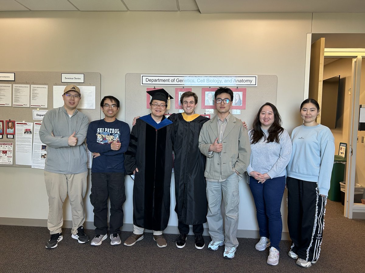 ShibiaoWan's tweet photo. Congratulations to my graduate student Nick Peterson for official graduation! Wish you all the best for your future career! https://t.co/TBdtfMyI7i