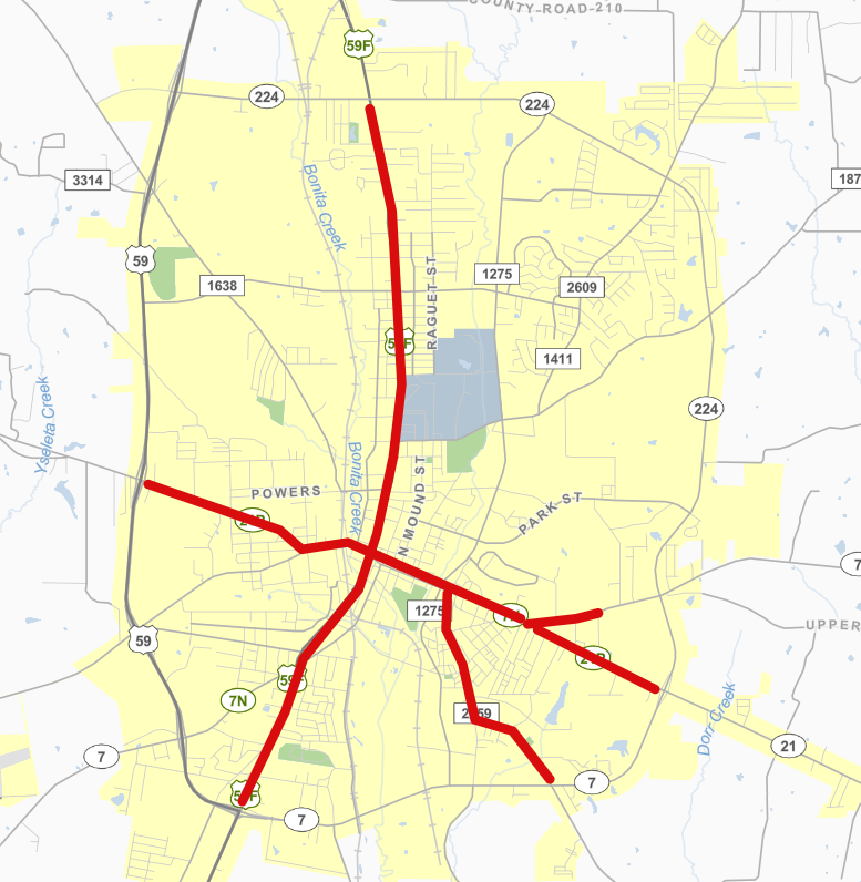 TxDOTLufkin's tweet photo. STRIPING OPERATIONS - Nacogdoches
Nighttime striping operations will begin Sunday, May 10, in Nacogdoches on BU 59, FM 2259, SH 7, and SH 21. Lane closures will be necessary. Remember to stay alert, and to move over and slow down when traveling near road workers. https://t.co/mQxV31lSJD