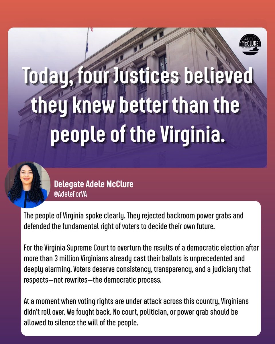 Delegate Adele McClure tweet media