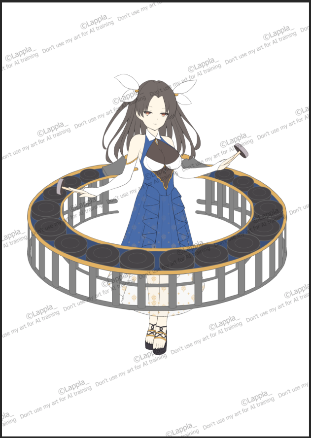 Lappla_'s tweet photo. คอนเซ็ปแรกจะทำวงปี่พาทย์ดึกดําบรรพ์ แต่เครื่องดนตรีเยอะเกินทำไม่ทันเลยลดมาเป็นมโหรีเครื่องใหญ่(ที่ไม่มีฆ้องว�� ฮาๆๆ) https://t.co/BXrXHkyeDK