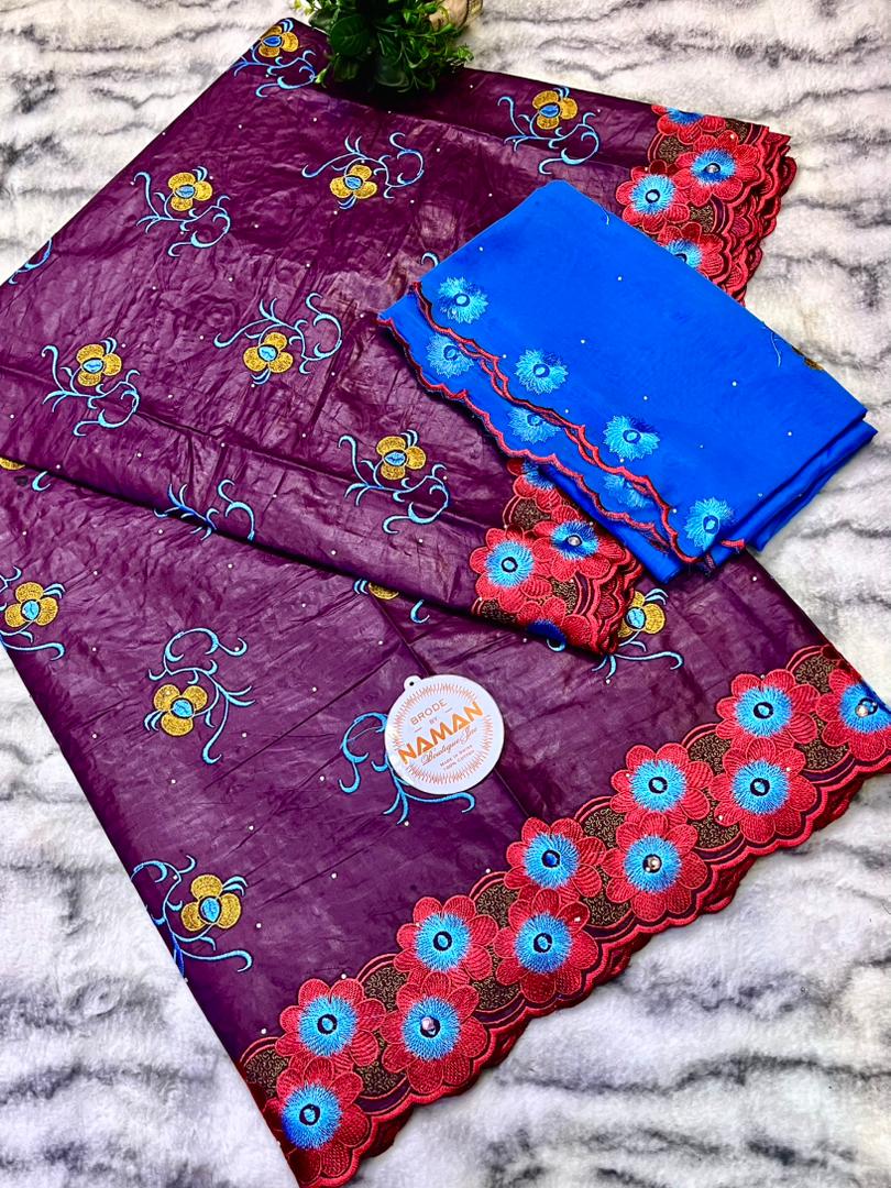 Original Shadda Lace with Veil💯💫 Price 45k each Whatsapp