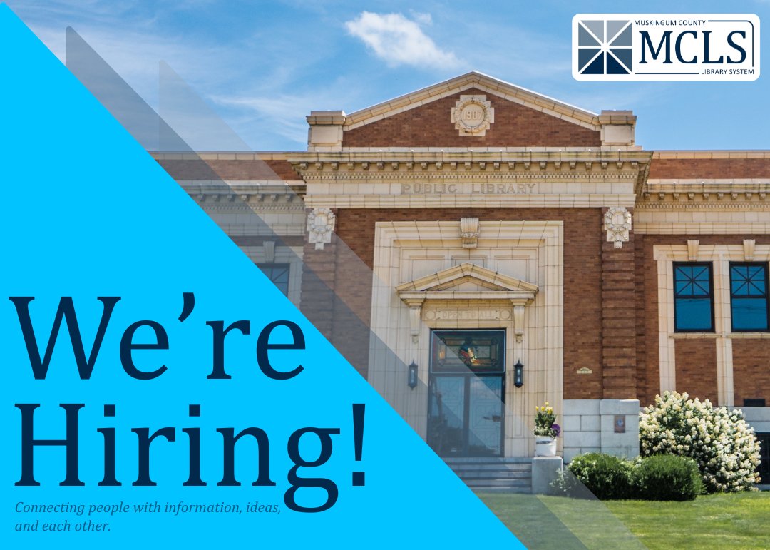 MuskingumLib's tweet photo. Are you passionate about providing excellent service and supporting your local community? We’re hiring a Full-Time Customer Service Associate. To apply today to start your career with the Muskingum County Library System!
Apply - https://t.co/PDsryw87m6 https://t.co/RcsxRYntZF