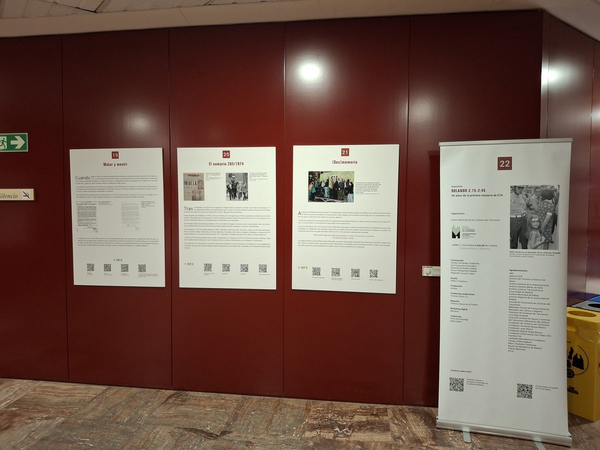 AlejandroALO92's tweet photo. Ya he montado la fantástica exposición "ROLANDO 2:15-2:45" en la @uc3mbiblioteca de la EPS de @uc3m en Leganés. Gracias a @GaizkaFS y los demás colegas del CMVT por la colaboración y por muchas más iniciativas entre el CMVT y nuestro Instituto Universitario @IUc3m99633 https://t.co/XM57bA2v3O