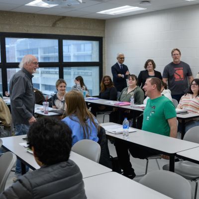 LakelandCommCol's tweet photo. After 56 years, Professor Phil Roskos is closing the lab for the last time. Lakeland is proud to honor its longest-tenured faculty member with a Resolution of Appreciation, formally dedicating the Organic Chemistry Laboratory in his name.

➡️ https://t.co/ZqMOI0uYDP https://t.co/e4At70AW9k