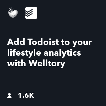 PunkRckProfssor's tweet photo. Recommended Recipe by Welltory: Add Todoist to your lifestyle analytics with Welltory https://t.co/o7mDVosDTV https://t.co/FyX9thd3P8