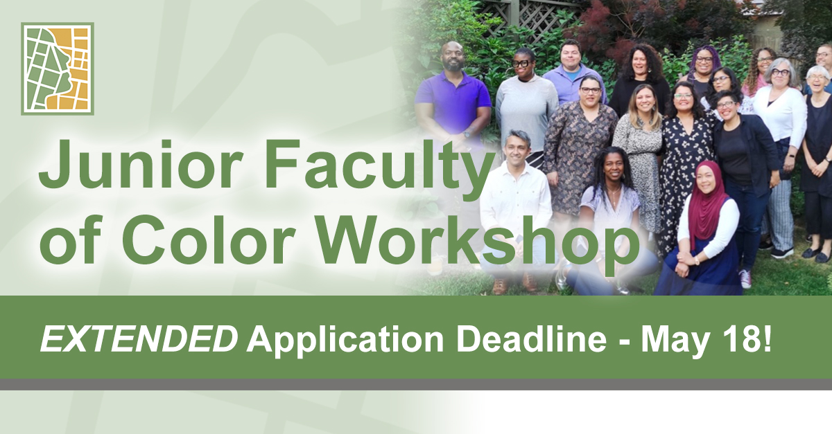 The_ACSP's tweet photo. 🚨 Reminder: apply by May 18!

The Junior Faculty of Color Workshop takes place June 24–26, 2026 and supports early-career faculty in urban &amp; regional planning.

15 spots available.

https://t.co/ISA8uKxr1D https://t.co/WrSl4Quh09